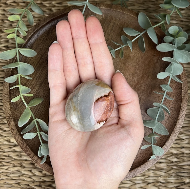 Polykromjaspis meditationssten (handsten) P