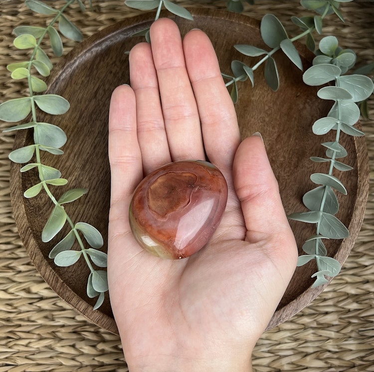 Polykromjaspis meditationssten (handsten) Q