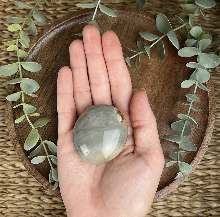 Polykromjaspis meditationssten (handsten) R