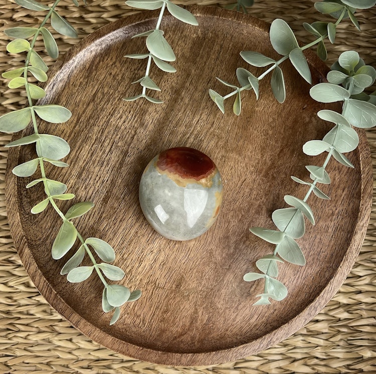 Polykromjaspis meditationssten (handsten) R