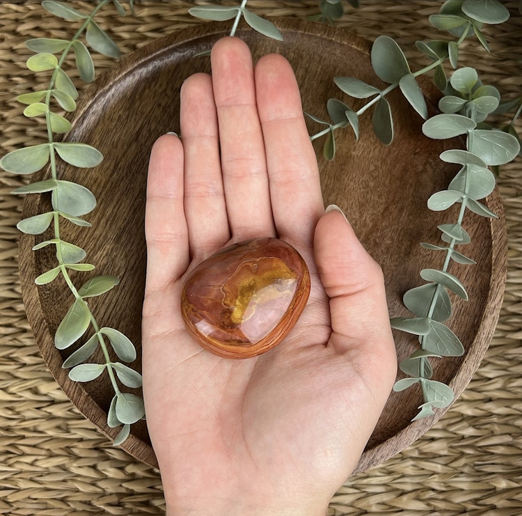 Polykromjaspis meditationssten (handsten) T