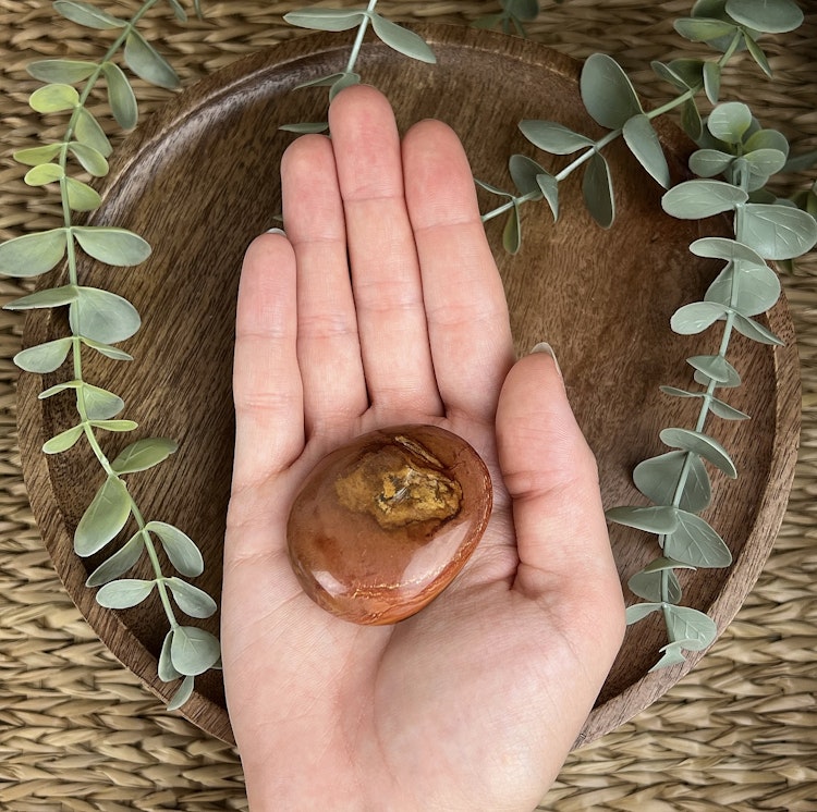 Polykromjaspis meditationssten (handsten) T
