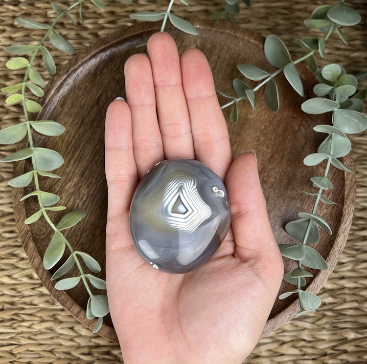 Orca agat (späckhuggaragat) meditationssten (handsten) A