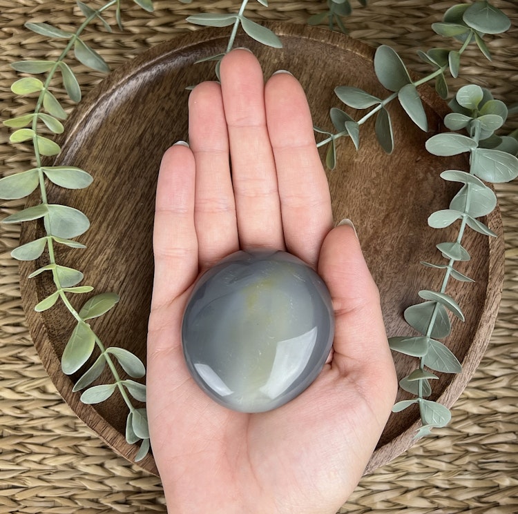 Orca agat (späckhuggaragat) meditationssten (handsten) B