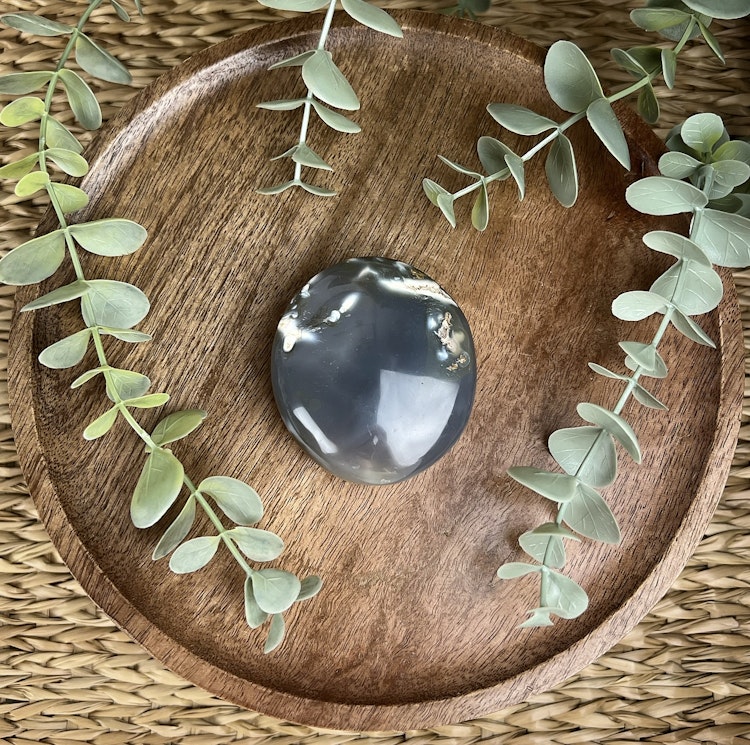 Orca agat (späckhuggaragat) meditationssten (handsten) B
