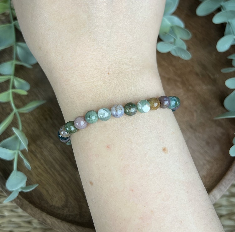 Stenarmband av indisk agat (6 mm)