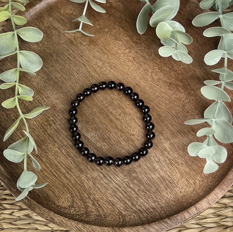 Stenarmband av rökkvarts (6 mm) A