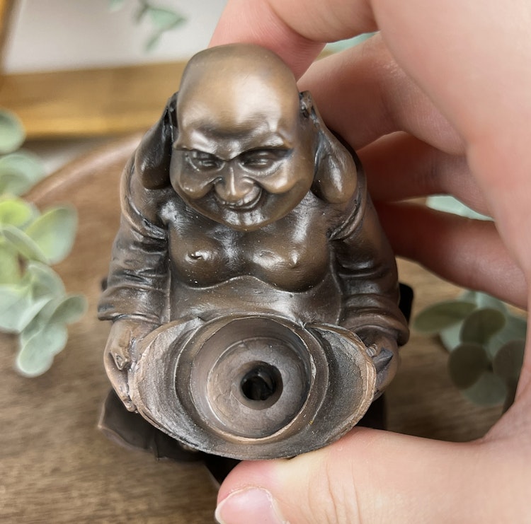 BACKFLOW rökelsehållare Buddha på lotus