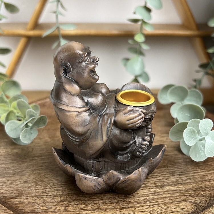 BACKFLOW rökelsehållare Buddha på lotus