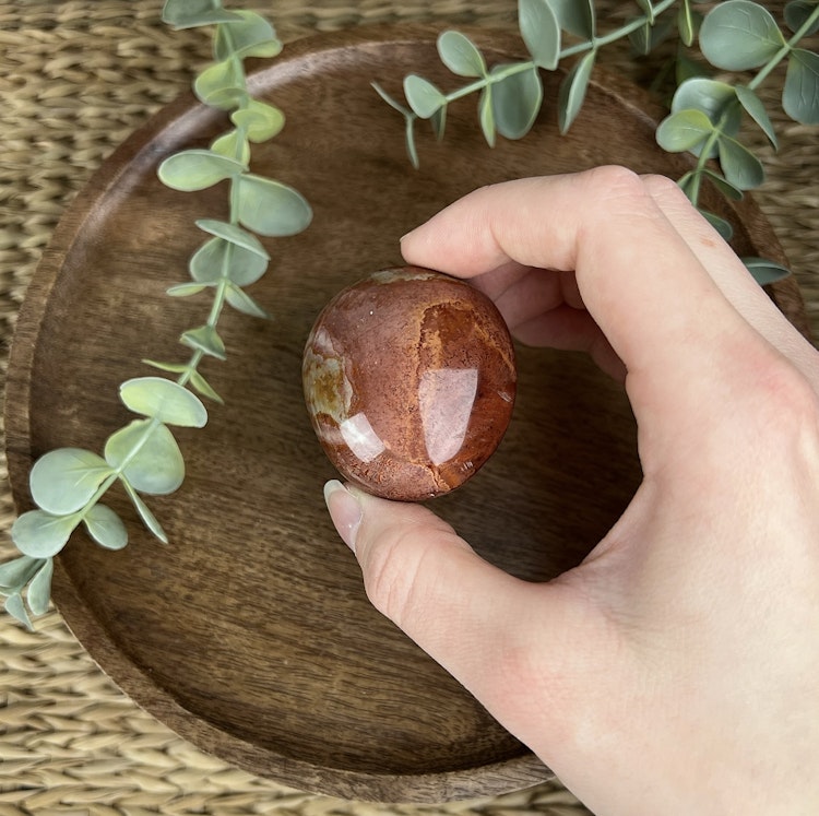 Polykromjaspis meditationssten (handsten) V
