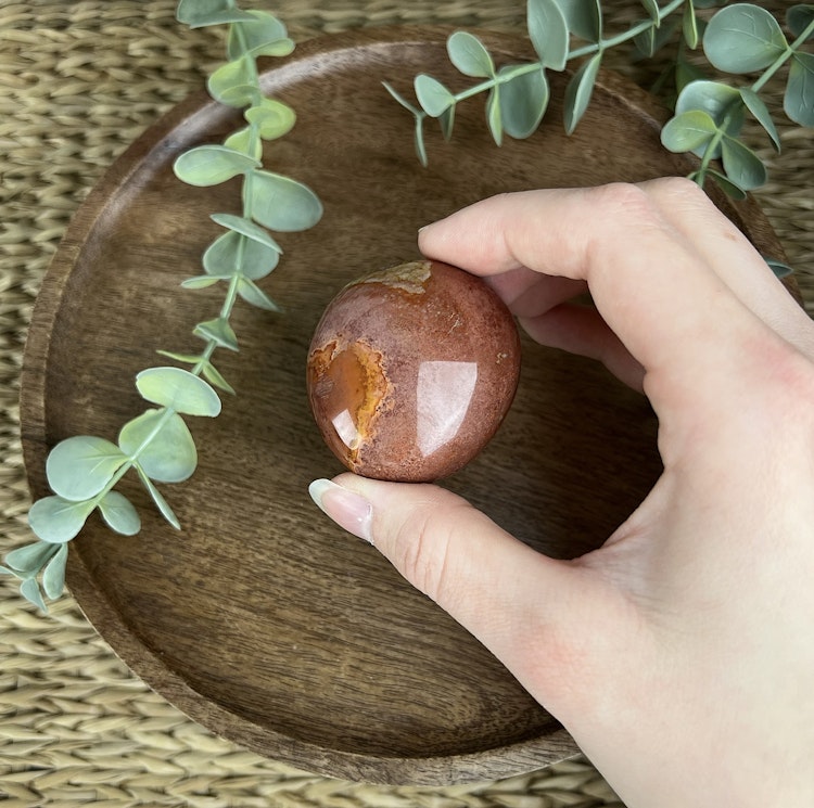 Polykromjaspis meditationssten (handsten) V