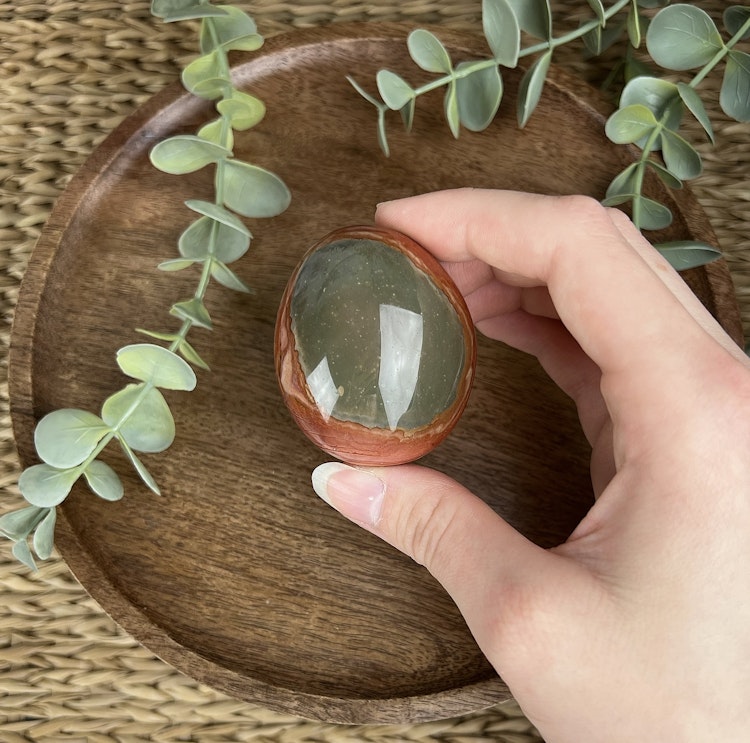Polykromjaspis meditationssten (handsten) O
