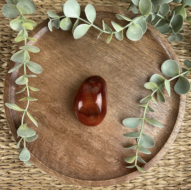 Karneol meditationssten (handsten) G