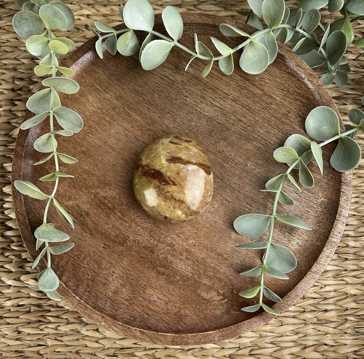 Grön Opal meditationssten (handsten)