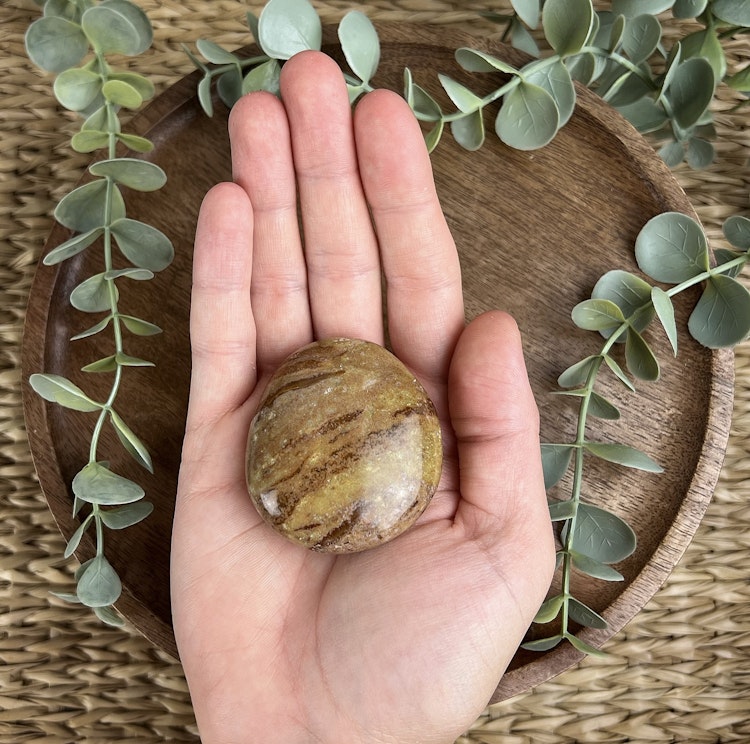 Grön Opal meditationssten (handsten)