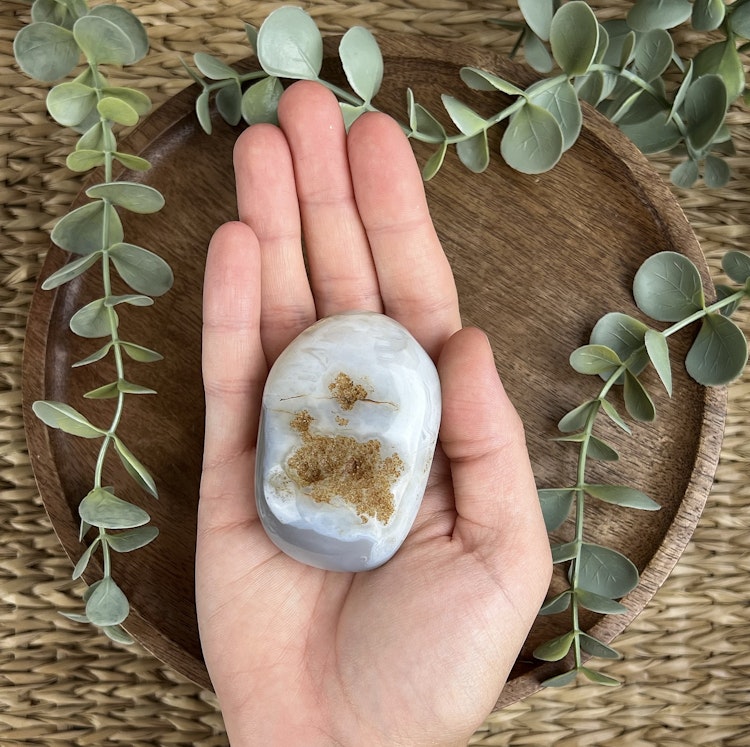 Agat meditationssten (handsten) C