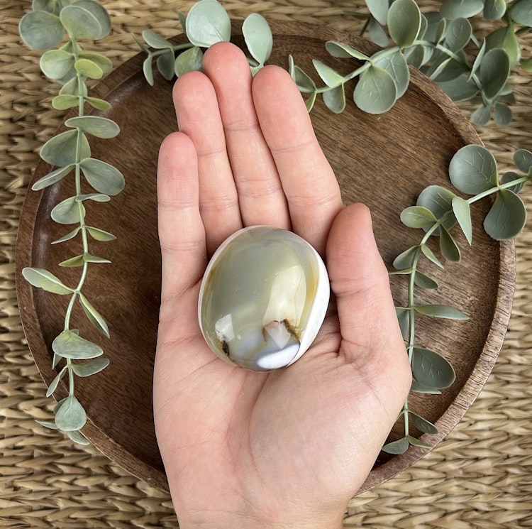 Agat meditationssten (handsten) E