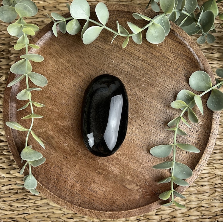 Silversheen Obsidian meditationssten (handsten) A