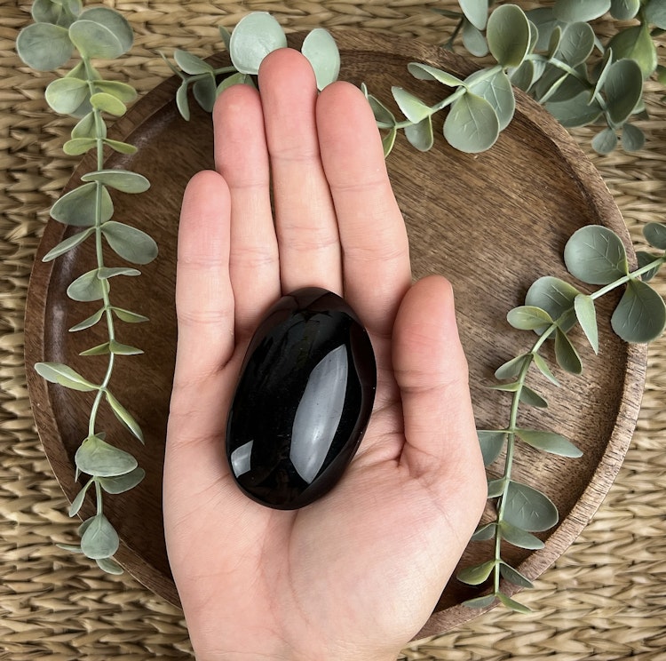 Silversheen Obsidian meditationssten (handsten) B