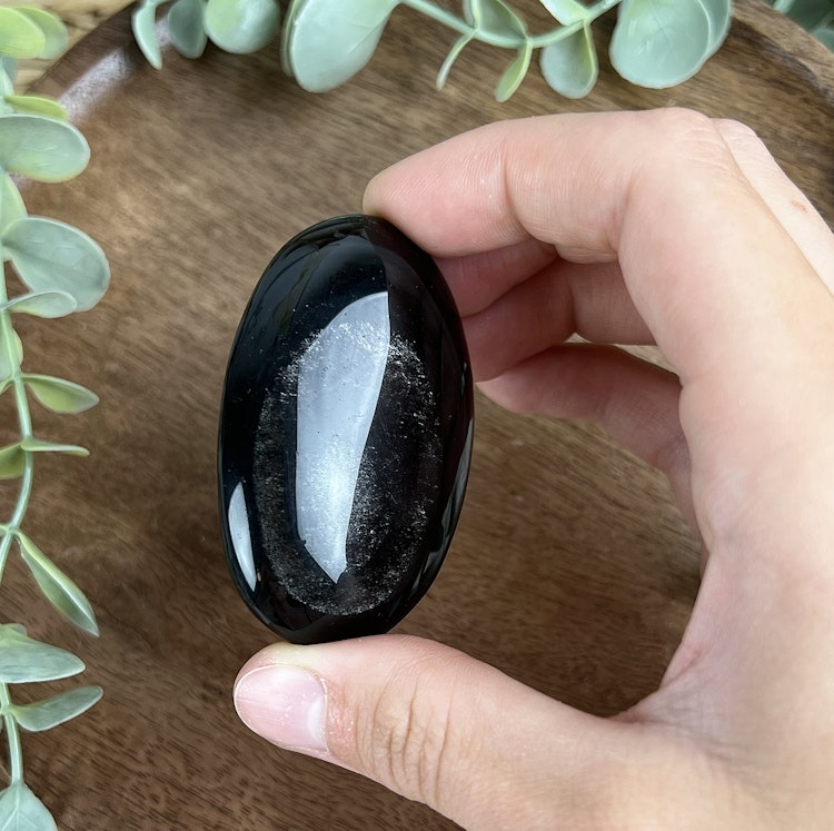 Silversheen Obsidian meditationssten (handsten) C