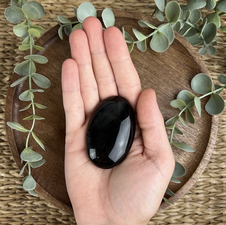 Silversheen Obsidian meditationssten (handsten) C