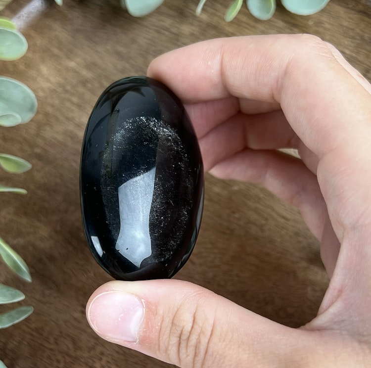 Silversheen Obsidian meditationssten (handsten) C