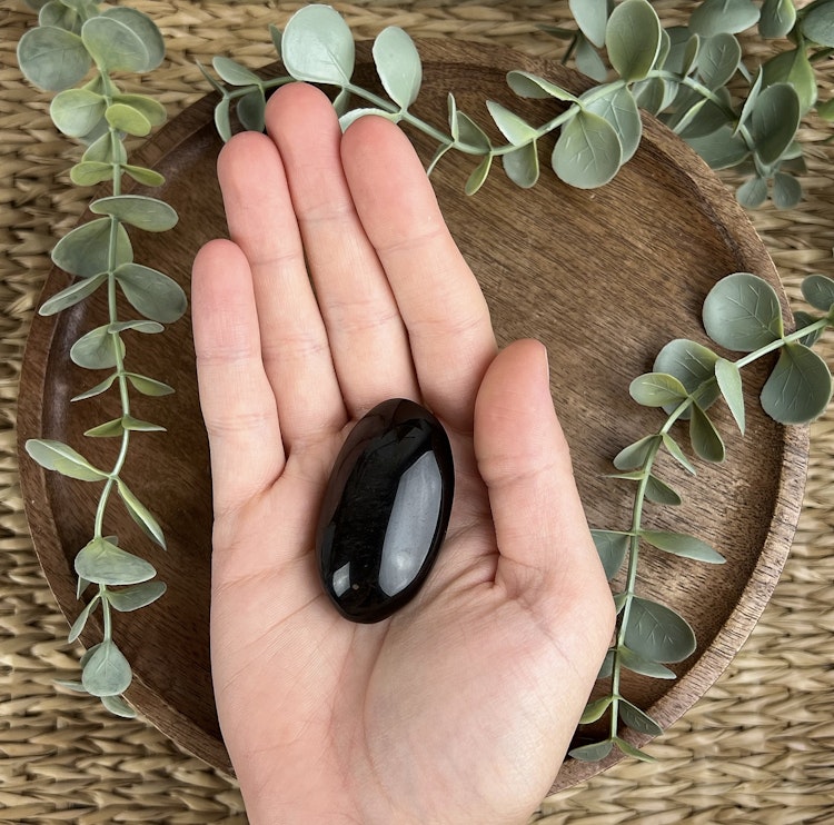 Silversheen Obsidian meditationssten (handsten) D