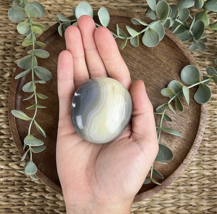 Orca Agat meditationssten (handsten) F