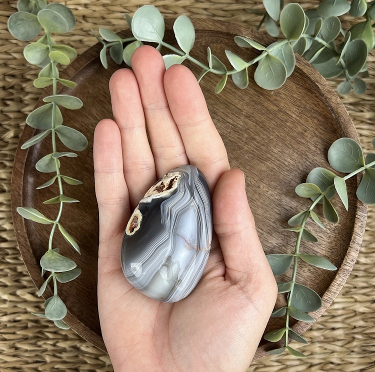 Orca Agat meditationssten (handsten) I