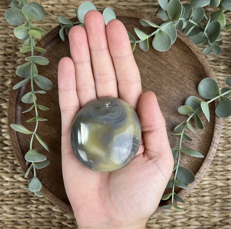 Orca Agat meditationssten (handsten) J