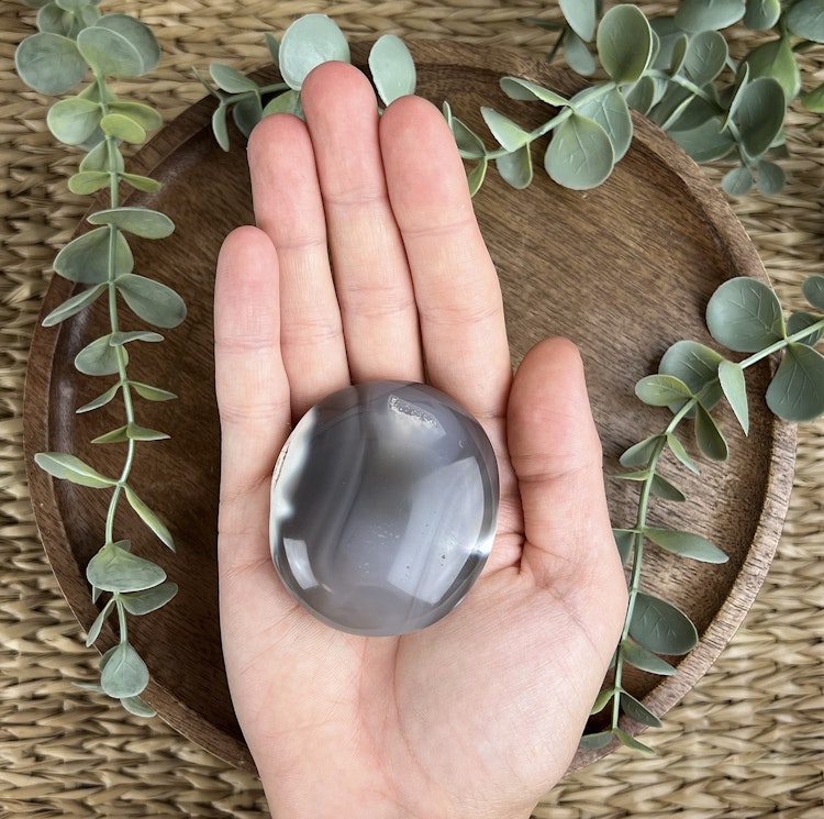 Orca Agat meditationssten (handsten) L