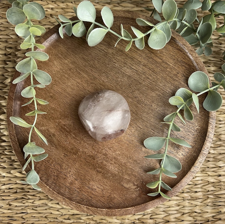 Eldkvarts (Röd Hematoidkvarts) meditationssten/handsten D