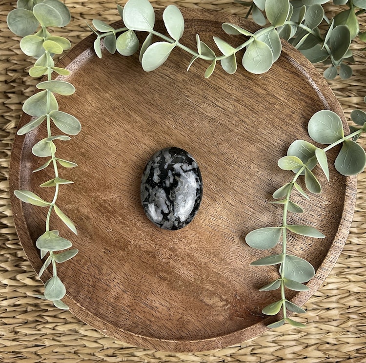 Indigo Gabro meditationssten (handsten) B