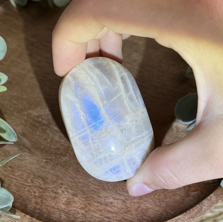 Indisk Månsten meditationssten (handsten) A