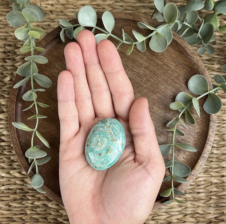 Amazonit meditationssten (handsten) C