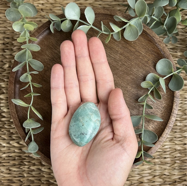 Amazonit meditationssten (handsten) D