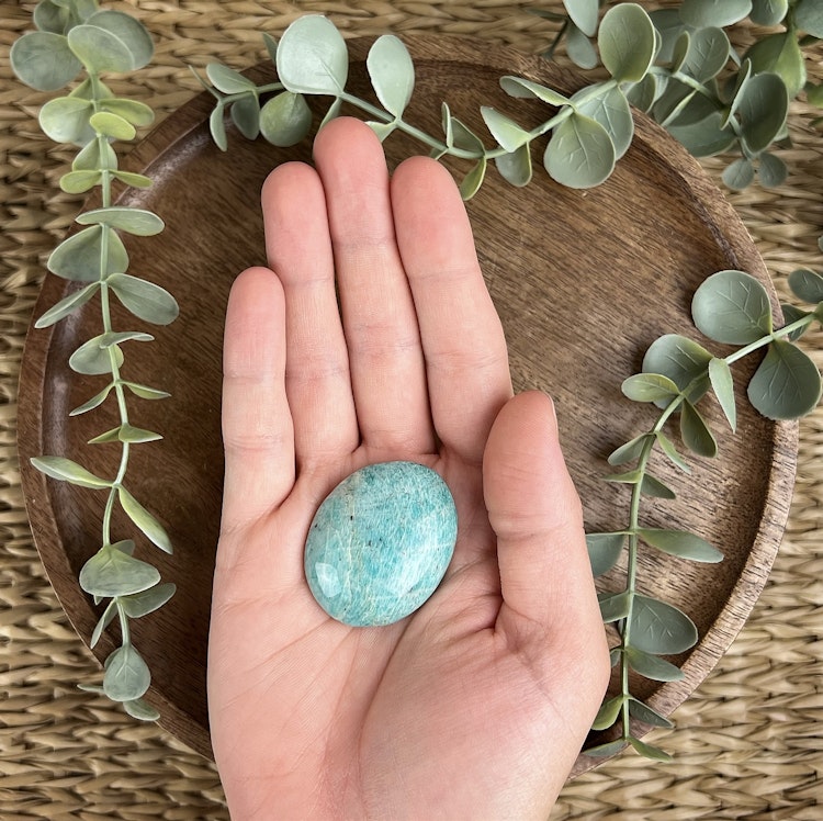 Amazonit meditationssten (handsten) E