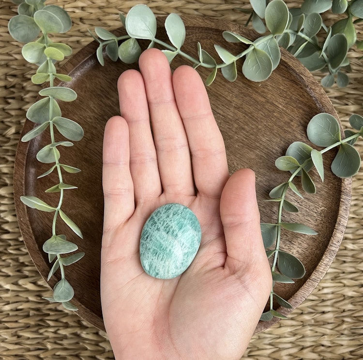 Amazonit meditationssten (handsten) F