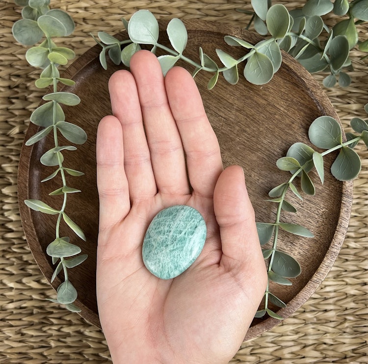 Amazonit meditationssten (handsten) F