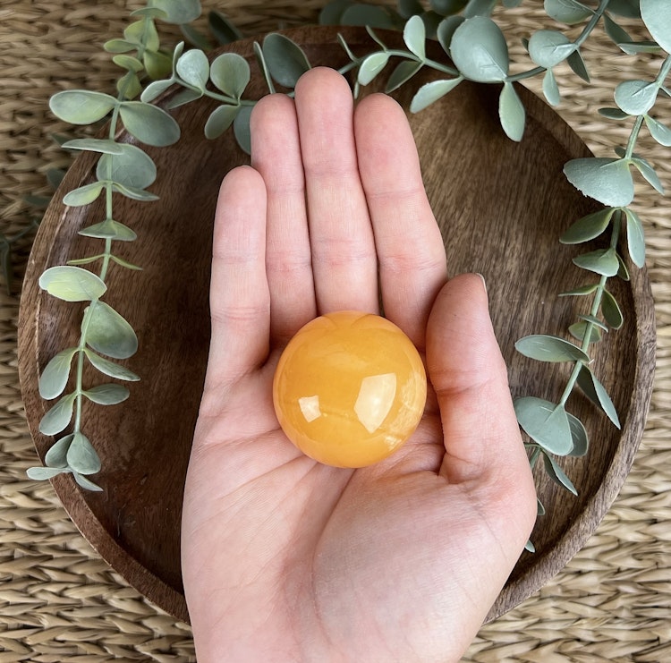 Orange kalcit klot A