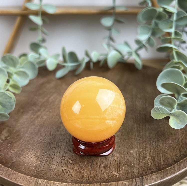 Orange kalcit klot A