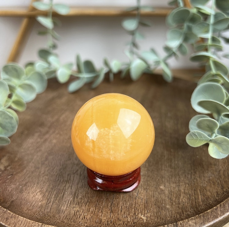 Orange kalcit klot A