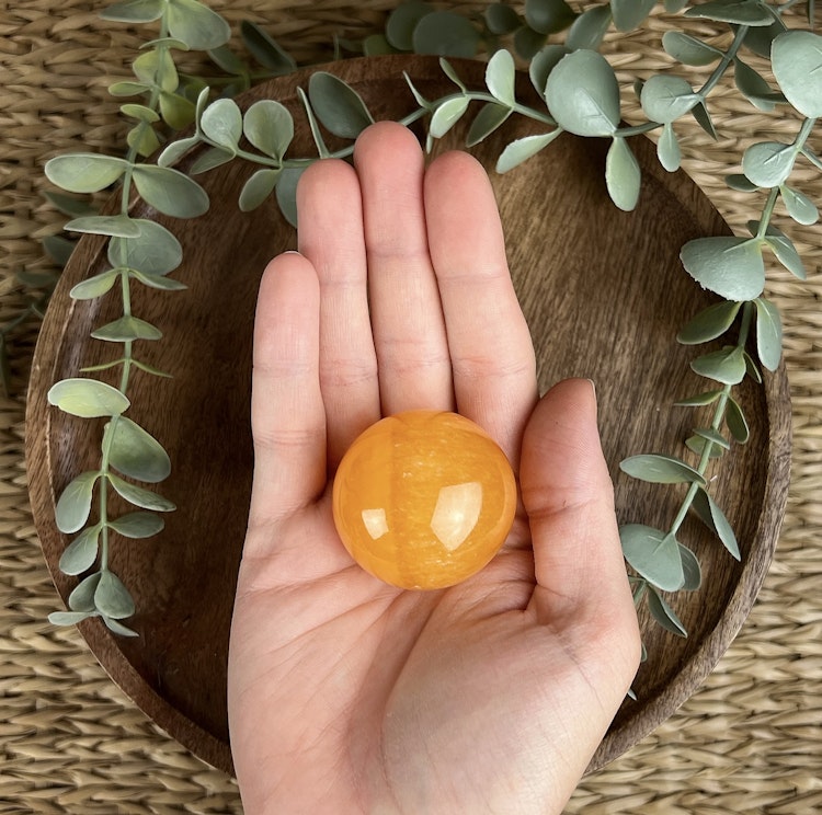 Orange kalcit klot B