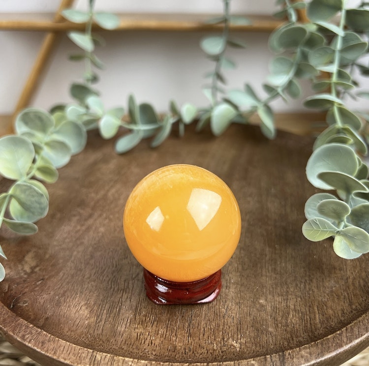 Orange kalcit klot B