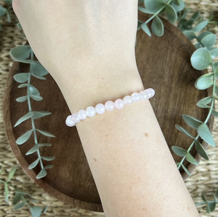 Stenarmband av Rosenkvarts (6 mm)