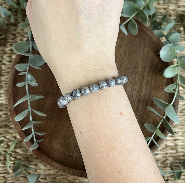 Stenarmband av Picassojaspis (8 mm)