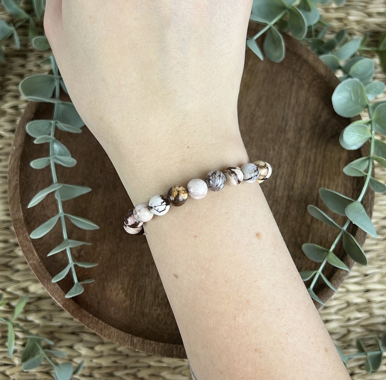 Stenarmband av Zebrajaspis (8 mm)