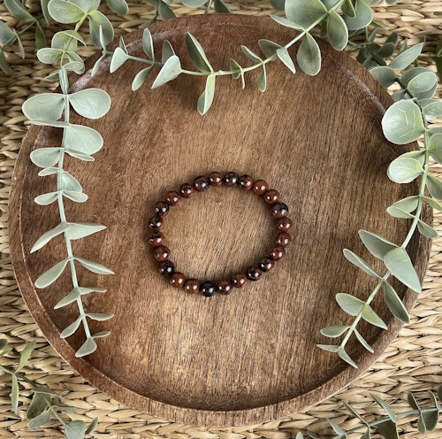 Stenarmband av Mahogny Obsidian (8 mm)