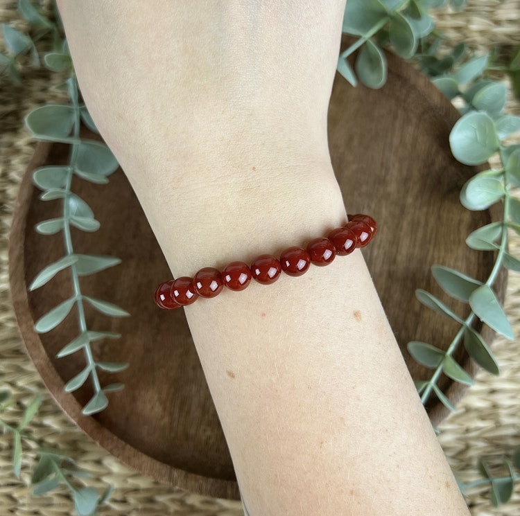 Stenarmband av Karneol (8 mm)