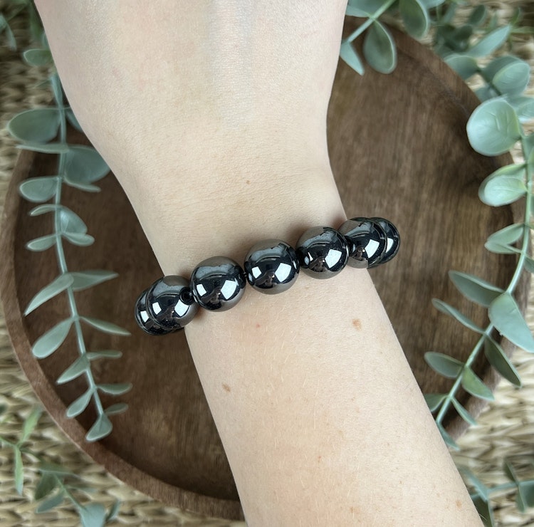 Stenarmband av Hematit (14 mm)